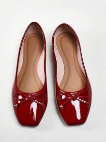 Solezae Women's Solid Color Bowknot Decorated Casual Flat Shoes Summer Shoes Spring Shoes Spring Break Easter Mother's Day Present