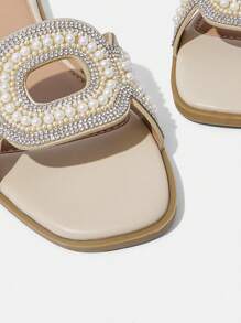 Styleloop Women's Flat Sandals, Boho Style, Retro American, Bohemian, Western Music Festival, Party Outfit For Christmas - Beige - View 3