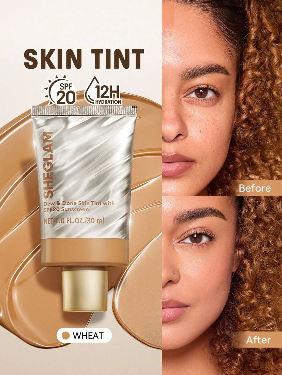 SHEGLAM Dew & Done Kem NềN MỏNg Nhẹ VớI Spf20-Wheat ThươNg HiệU LàM đẹP Trang đIểM Mỹ PhẩM Cho Phụ Nữ Và Cô GáI HoàN HảO Cho MùA Hè MùA XuâN Lý TưởNg Cho Y2K ThờI Trang Sang TrọNg Phù HợP Cho Sinh NhậT NgàY CủA Mẹ Quà TặNg TiệC SẵN SàNg MàU SắC TốT NhấT - Wheat - Xem 1