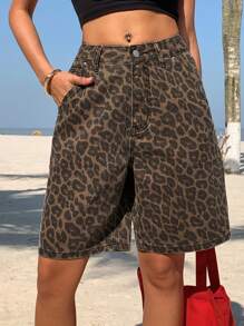 DAZY Women's Cat Whisker Bleached Straight 5-Inch Denim Shorts - Multicolor - View 5