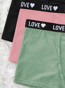 Snug Zone Letter Webbing Women's Lingerie Set (3 Tops + 3 Bottoms Combination) 6pcs/Set - Multicolor - View 6