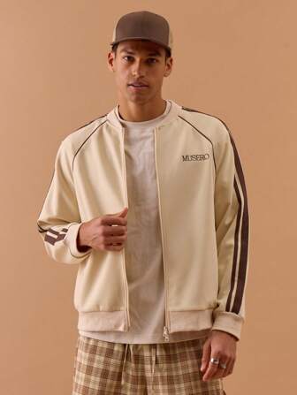 Musero Tailored Contrast Piping Zip Through Sweatshirt Spring Summer Streetstyle Easter Vacation