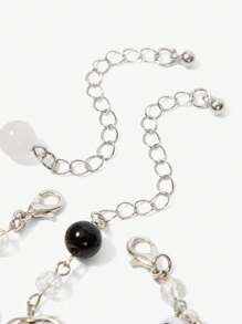 SHEIN ICON Acrylic Imitated Crystal Agate Bead Bracelet, Suitable For Daily Wear - Multicolor - View 3