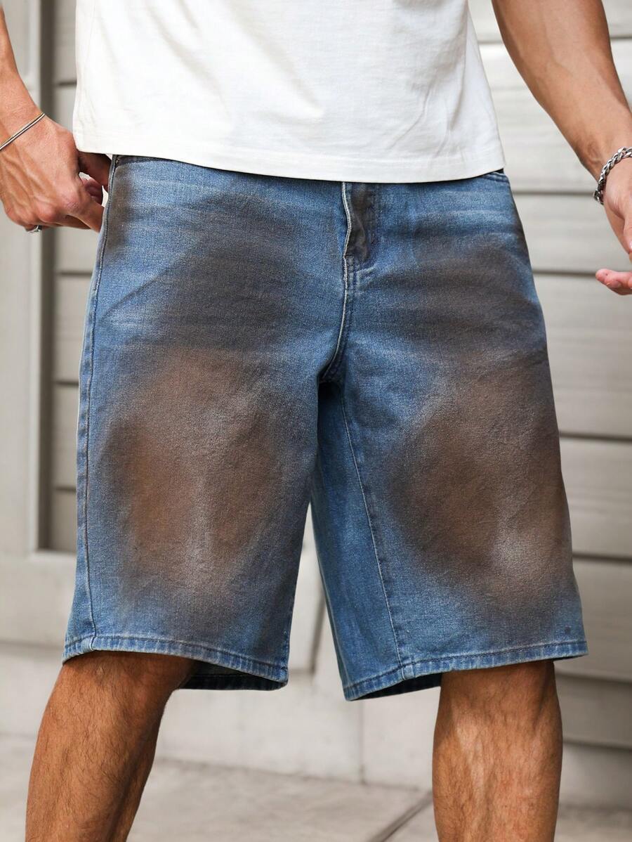 Manfinity LEGND Men's Summer Casual Denim  Blue Shorts