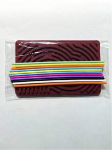 1 套 DIY 感官减压硅胶抓板玩具，硅胶扭绳活动减压板，硅胶感官活动板减压玩具 - 彩色 - 查看 9