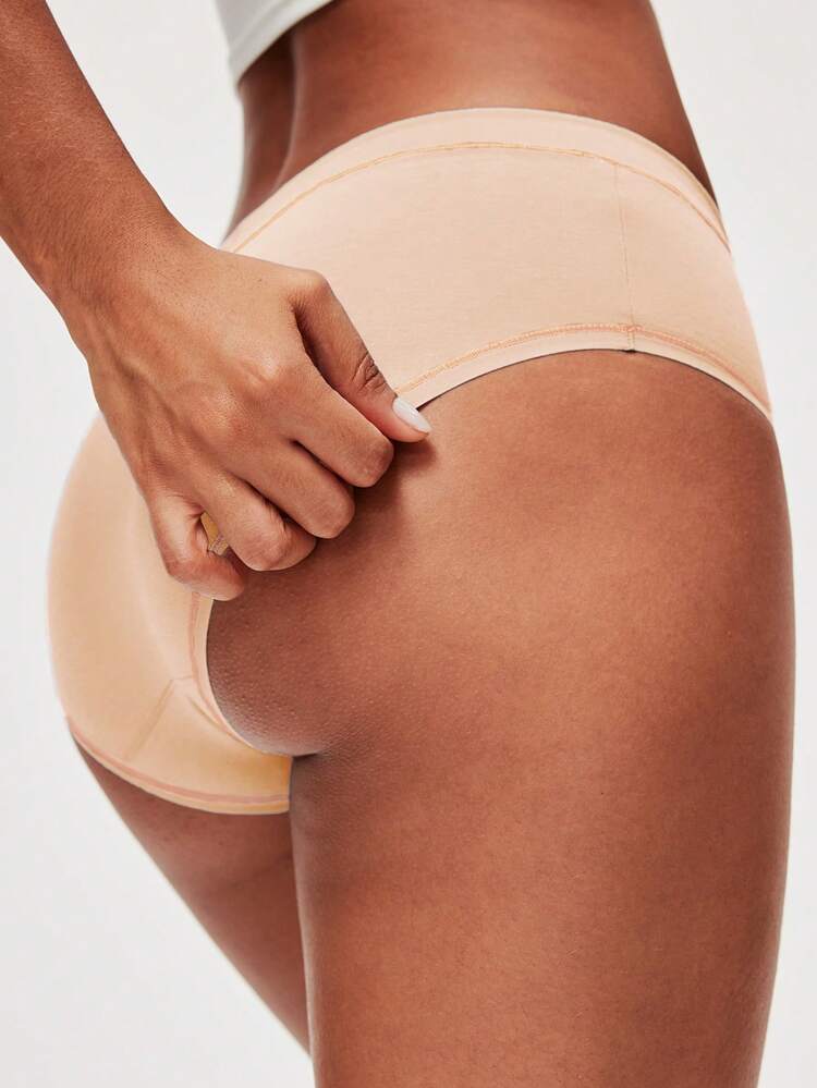 3枚セット エアリーコットン ベーシック ミドルウエスト ブリーフ レディース 下着パンティセット - カラフルなデザインのランジェリー アウターウェアとしても