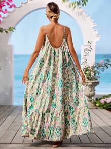 Vivid Eden 女士时尚加长连衣裙，适合夏季 - 彩色 - 查看 2