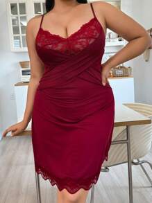 加大码细肩带性感睡袍，夏季时尚