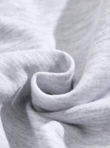 SHEIN Bộ 2 chiếc/bộ áo thun cổ tròn tay ngắn in khẩu hiệu tiếng Anh Mỹ cho bé gái tuổi teen, màu xám, phù hợp cho mùa hè, thể thao đường phố - Xám - Xem 6