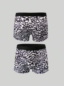 4pcs/Pack Men's Digital Printing Small Floral Boxer Briefs - Multicolor - View 4