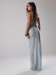MUSERA Mesh Strappy Star Detail Maxi Dress Spring, Summer, Holiday, Vacation, Ibiza Outfit, Festival, Rave Outfits, Cool Girl, Shipwrecked Beach
