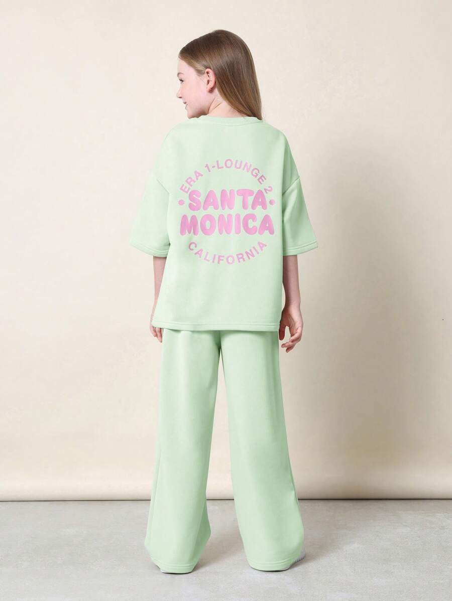 SUMWON Santa Monica California Collection Spring Summer Tween Casual Wear Plus Size Ultra Comfort Beachwear Vacation Outfit Daily Essentials - Green - View 1