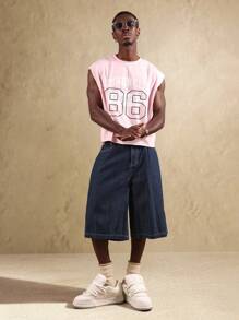 SUMWON Camiseta sin mangas estilo varsity, top atlético, prenda sin mangas con gráfico, chaleco deportivo de verano, baloncesto, entrenamiento en el gimnasio, retro deportivo universitario