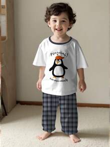 Conjunto de ropa casual y holgada para bebé niño, adecuado para el verano - Multicolor - Ver 1