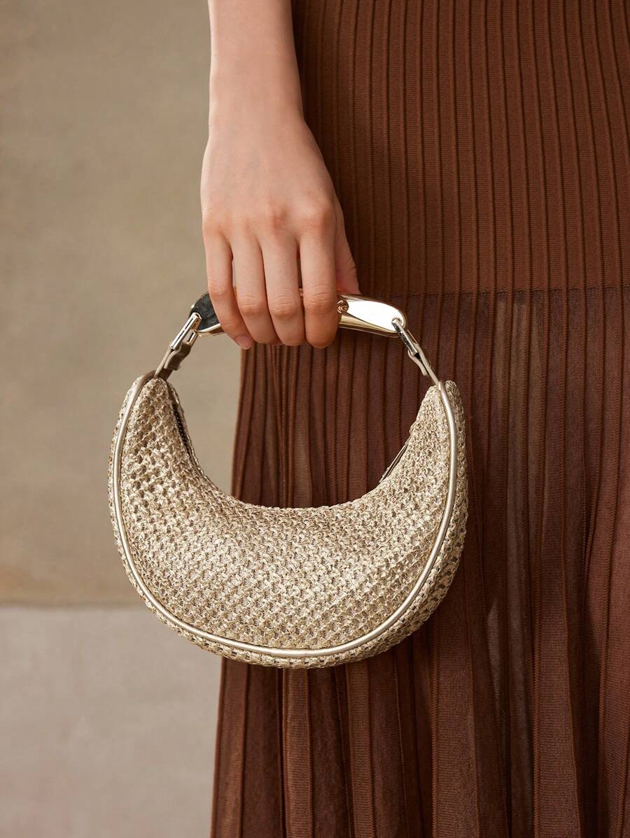 MOTF PREMIUM WOMEN'S CHAIN STRAP TOP HANDLE BAG - Gold - View 2