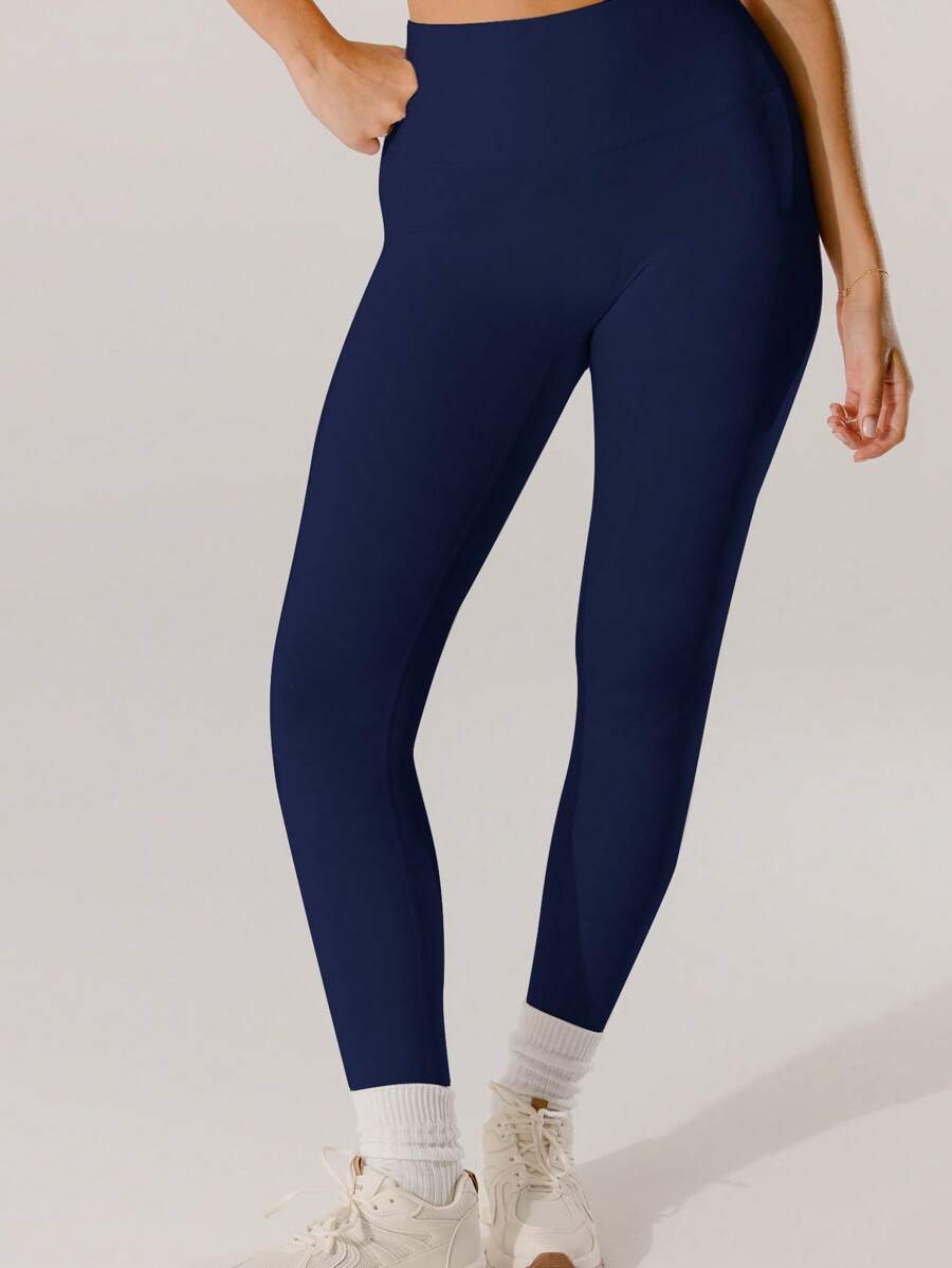 Aralina Leisurewear Active High-Rise Bottom Lift Active Leggings - Navy Blue - View 1