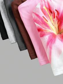 SHEIN Girlism 6 Packs Tween Girls' Casual Basic Floral Print Cropped Cami Tops For Home & Vacation Girls Tube Tops Cute Tube Tops