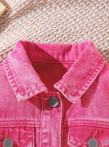 Vestido vaquero para niñas de Denimly, vestido vaquero versátil de moda casual para usar al aire libre y en la escuela, con botones delanteros y cintura elástica