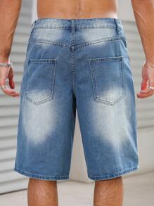 Manfinity LEGND Men's Summer Casual Denim  Blue Shorts