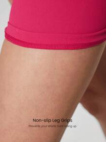 GLOWMODE 4.3英寸 FeatherFit™ Winning Streak 吸汗排汗柔软弹力防滑拼色腰部骑行短裤低冲击瑜伽普拉提 Barre Studio 日常休闲装