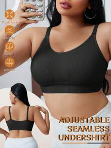 1pc Women Plus Size Seamless Comfortable Sleepwear Undershirt