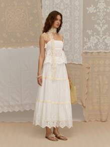 SHEIN MOD Conjunto de dos piezas para mujer para uso diario - Blanco - Ver 3
