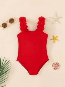 Travachic KIDS 1 Stück Baby Mädchen elastische gestrickte ärmelloser Camisole Badeanzug