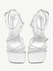 CUCCOO CHICEST Giày sandal đế vuông đế thấp/vừa đính đá Rhinestone trang trí ngọc trai cho nữ, thanh lịch, quyến rũ, gợi cảm, sang trọng, thích hợp cho kỳ nghỉ, câu lạc bộ, tiệc bãi biển, tiệc tối, màu đen - trắng - Xem 9