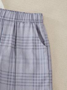 SHEIN Completo bambino da 2 pezzi, composto da polo a quadri e pantaloncini