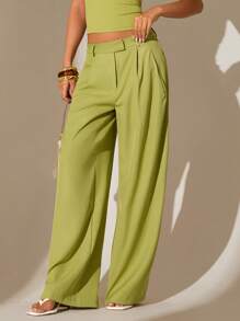 Glamine Women Casual Vacation Loose Fit Maxi Pants, Suitable For Summer - Green - View 6