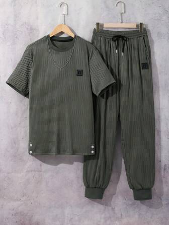 Conjunto de camiseta y pantalones para hombre M-TZ2512, 6250g