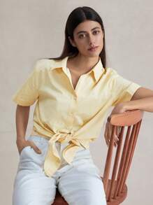 Briarwyn 女士夏季休闲刺绣设计短袖衬衫夏季和海滩 7 月 4 日机场