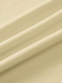 SHEIN BASICS Women Casual Solid Color Off Shoulder Long Sleeve Fitted Regular Top - Yellow - View 4