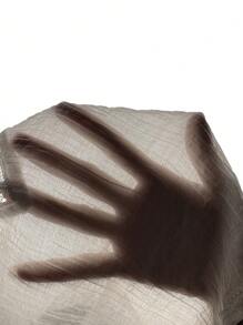 SHEIN EZwear 女士撞色蕾丝小袖系腰时尚衬衫 - 白色 - 查看 8