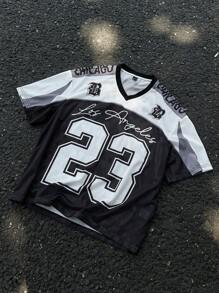 Manfinity EMRG Áo thun nam cổ chữ V tay ngắn, thời trang cho mùa hè - Nhiều màu - Xem 1