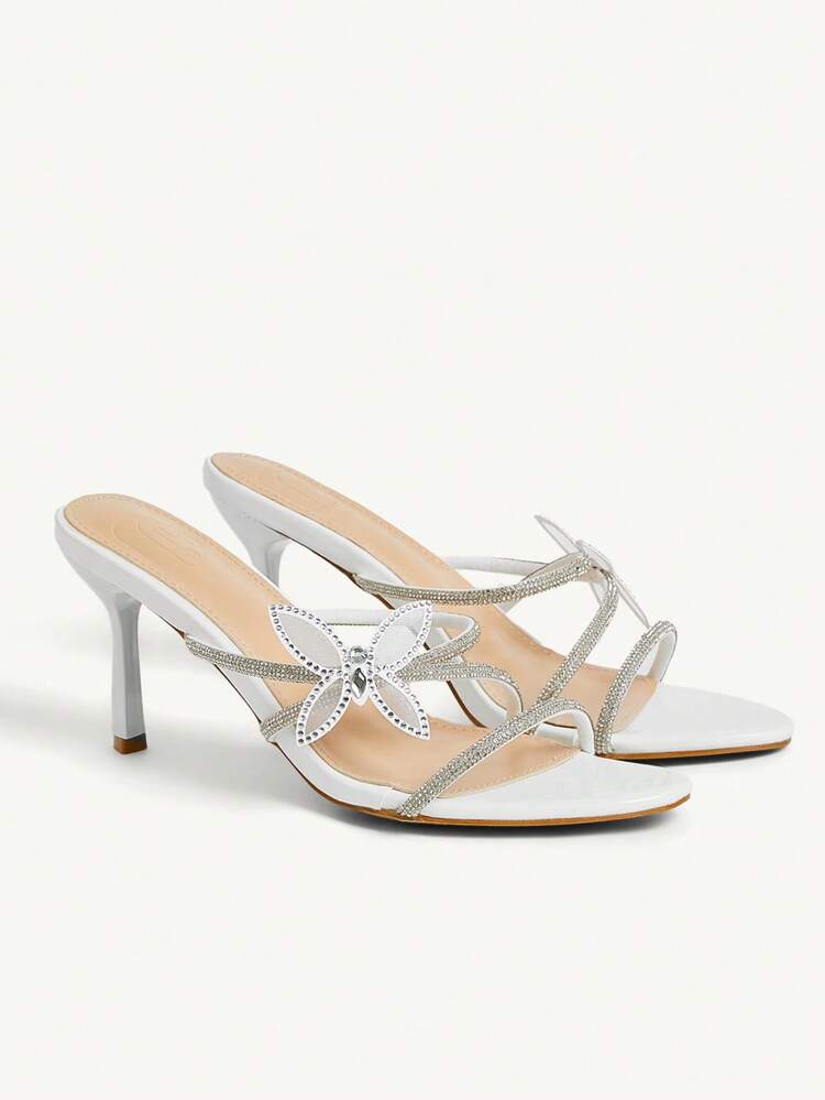 CUCCOO CHICEST New Peep Toe Pearl Decorated Slim High Heel Sandals, Sweet & Elegant, Suitable For Wedding Party