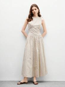 CUCCOO BIZCHIC 棕色油性 PU 和银色新月扣装饰平底穆勒鞋，时尚女士凉鞋