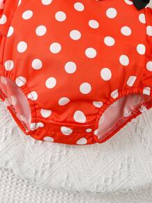 Infant/Baby GirlAdorable Polka Dot Cap Sleeve Romper, Fashionable Stylish Princess Bodysuit