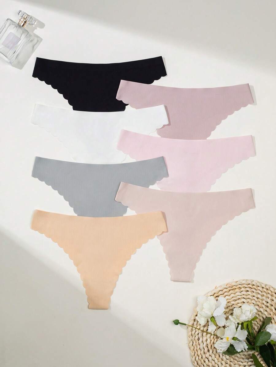 SHEIN 7pcs/Pack Women's Fashionable String/Thong Underwear, Summer - Multicolor - View 1