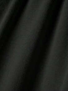 Franclia 2pcs Women Summer Casual Solid Color T-Shirt And Pants Set - Black - View 6