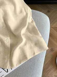 SHEIN Blusa sin mangas de unicolor, moda para el verano