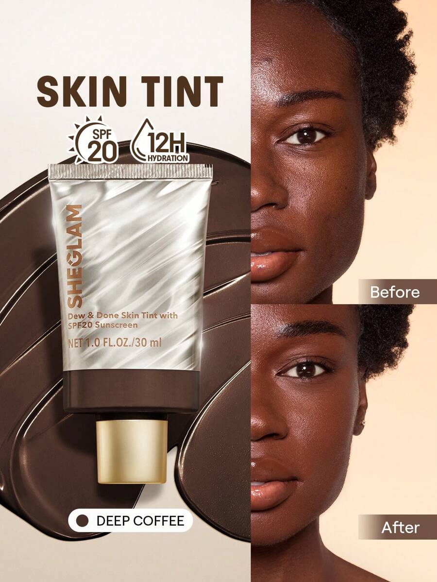 SHEGLAM Dew & Done Kem NềN MỏNg Nhẹ VớI Spf20-Deep Coffee ThươNg HiệU LàM đẹP Trang đIểM Mỹ PhẩM Cho Phụ Nữ Và Cô GáI HoàN HảO Cho MùA Hè MùA XuâN Lý TưởNg Cho Y2K ThờI Trang Sang TrọNg Phù HợP Cho Sinh NhậT NgàY CủA Mẹ Quà TặNg TiệC SẵN SàNg MàU SắC TốT NhấT - Deep Coffee - Xem 1