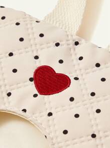 Cozy Pixies Bolsa de almacenamiento con forma de corazón para bebé, bolsa de pañales para guardar pañales, toallitas húmedas y pañuelos cuando se sale - Beis - Ver 9
