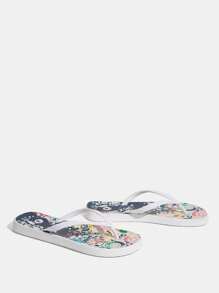 Grefit Women's Fashionable Black Thong Sandals - Multicolor - View 3