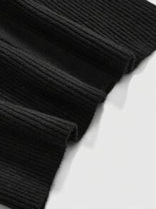 ROMWE Grunge Punk Y2K 时尚女式针织不对称肩部修身短款上衣