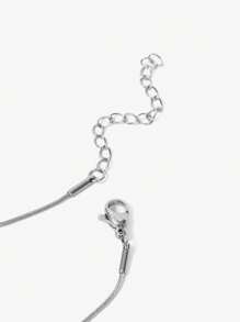 SHEIN ICON Retro Niche Dark Gothic Style Sexy Girl Thorn Heart Ribbon Multilayer Snake Bone Necklace