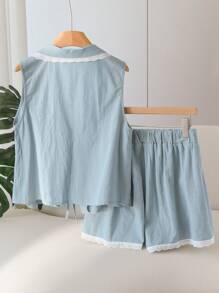 CosyJoli Plus Size Women Summer Romantic Holiday 2pcs Set, Women Shirt + Women Pants