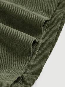 SHEIN MOD Women's Casual Army Green Retro Criss-Cross Tie Culottes,Country Outfits Women,Western Wear Women,Vintage Culottes,Old Money Style Women,Vintage Clothes Women - Army Green - View 4