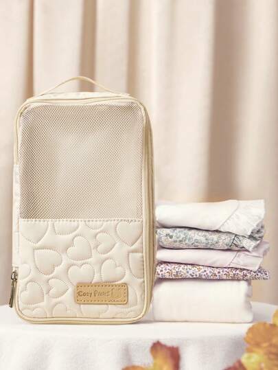 Cozy Pixies Beige Baby Diaper Bag, For Diaper And Outfit Storage, Can Be Placed In Mommy Bag