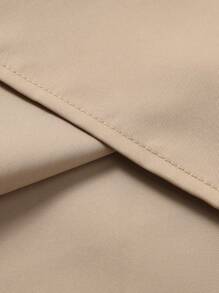 Manfinity Mode Contrast Trim Front Button Summer Short Sleeve Shirt (Asymmetrical Print) - Khaki - View 8